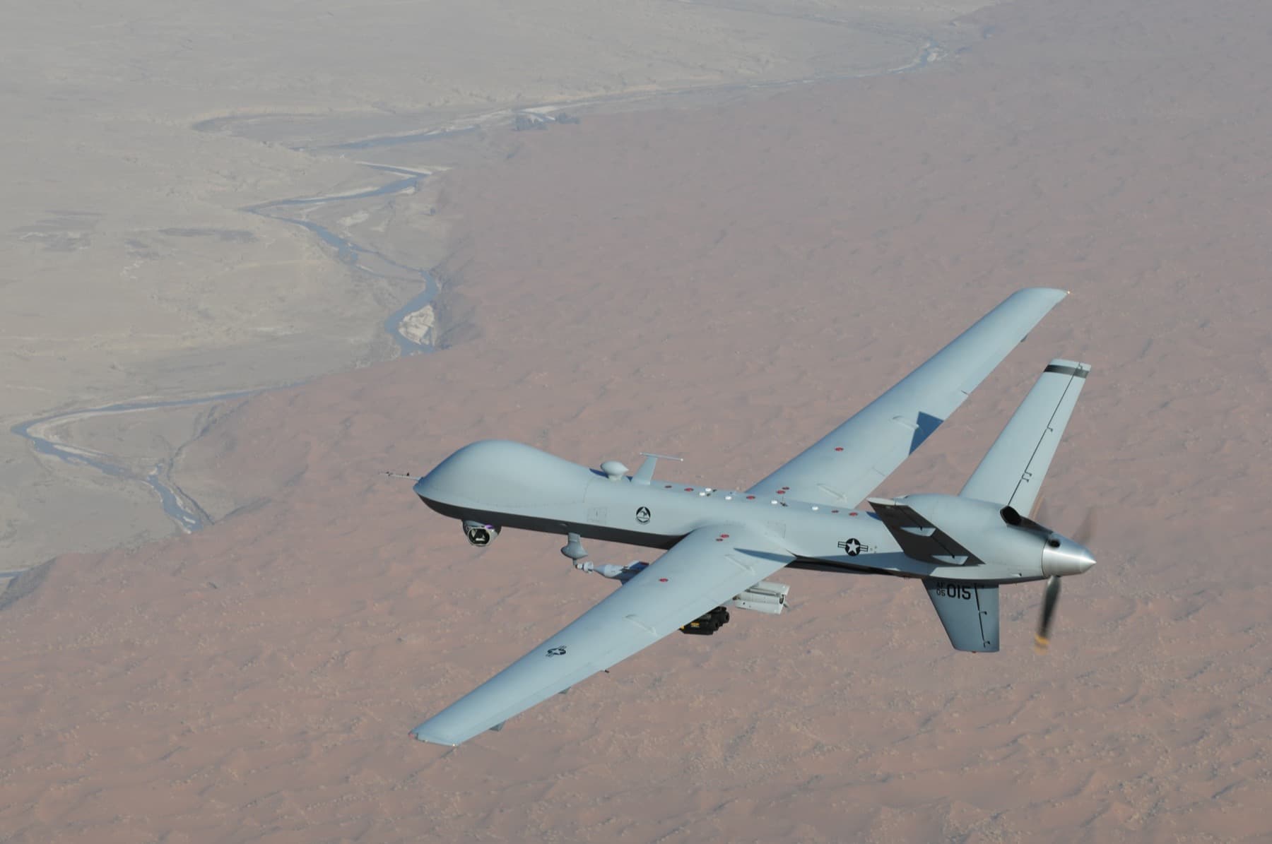 An MQ-9 Reaper unmanned aircraft in flight