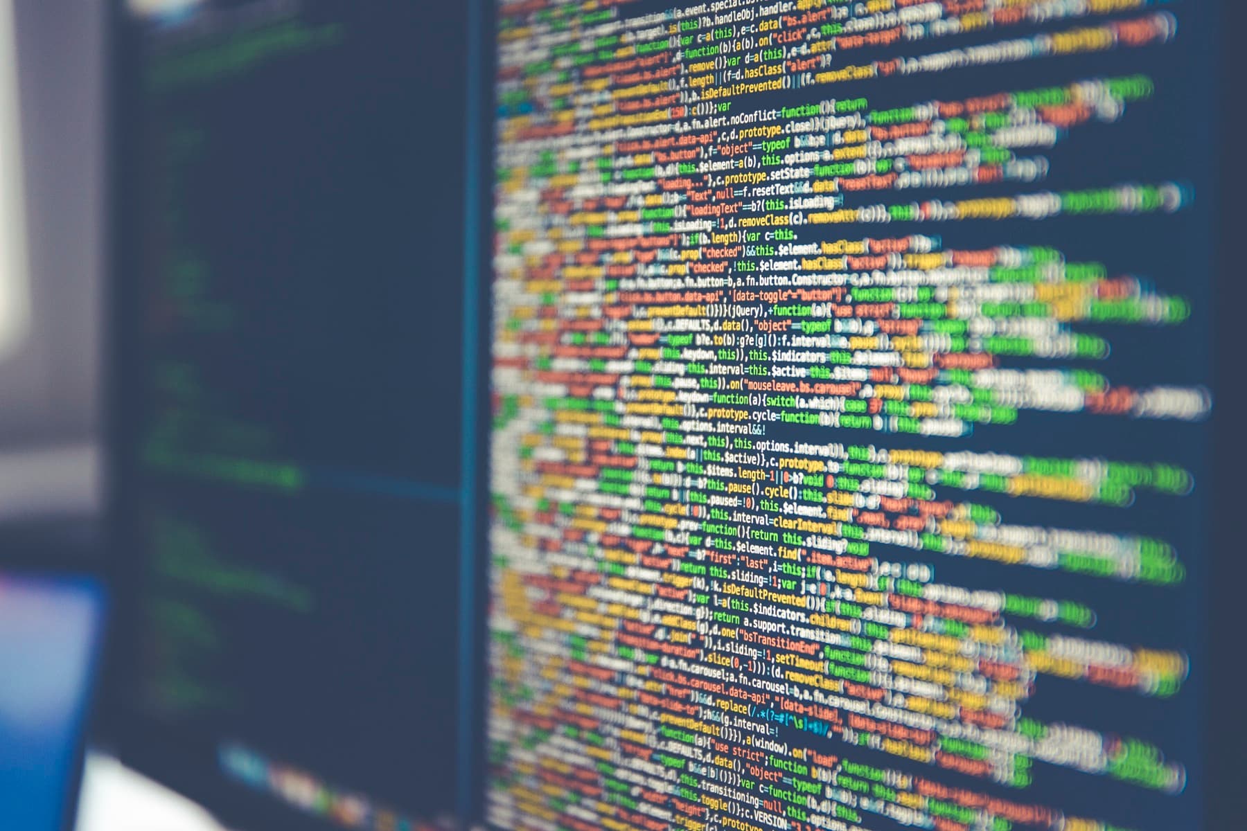 Code displayed on a computer monitor